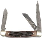 Buffalo River Ranger Presentation Damascus 3 Blade Pen Knife